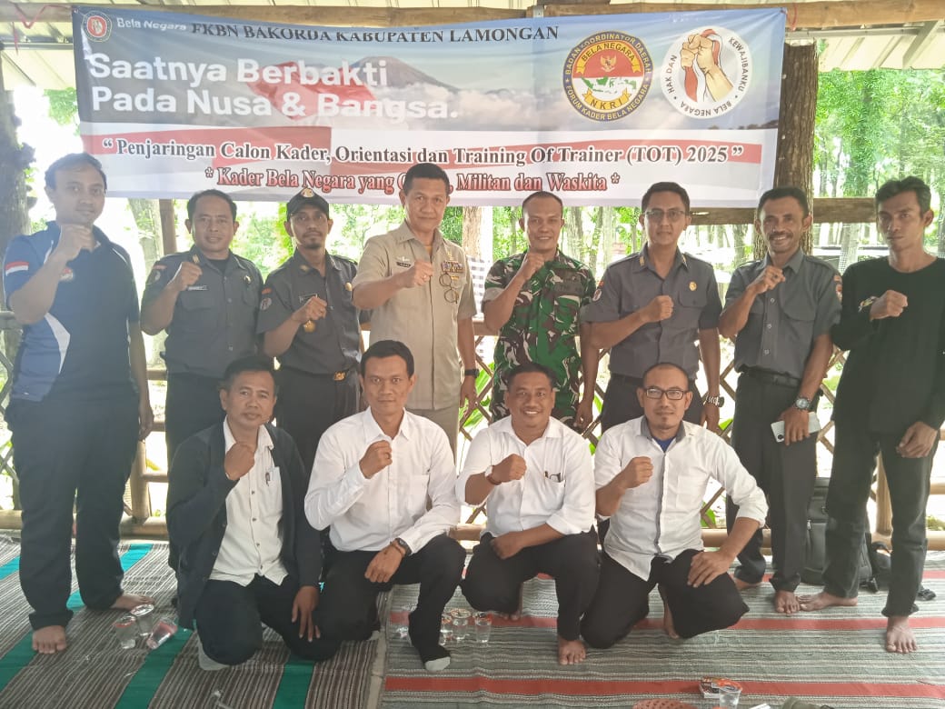 Tingkat Kemampuan dan Kompetensi Kader, FKBN Kabupaten Lamongan Bikin Bela Negara Camp 2025.
