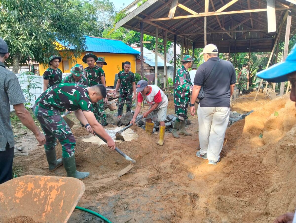 Rehabilitasi Langgar di Desa Talusi dalam Rangka TMMD Ke-123