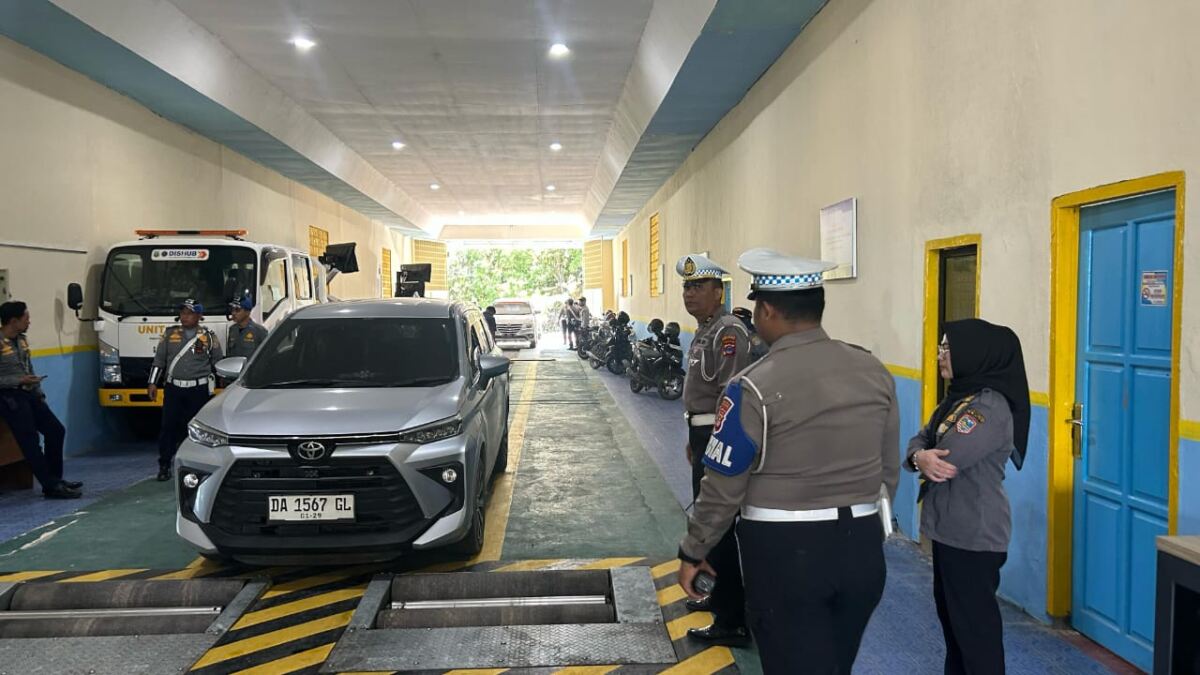 Satlantas Polres Kotabaru Gandeng Dishub Gelar Ramp Check Menjelang Mudik Lebaran