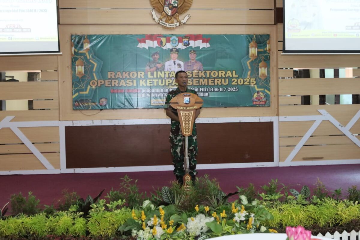 Kasdim 0812/Lamongan Hadiri Rakor Lintas Sektoral Operasi Ketupat Semeru 2025 jelang Pengamanan Mudik Lebaran