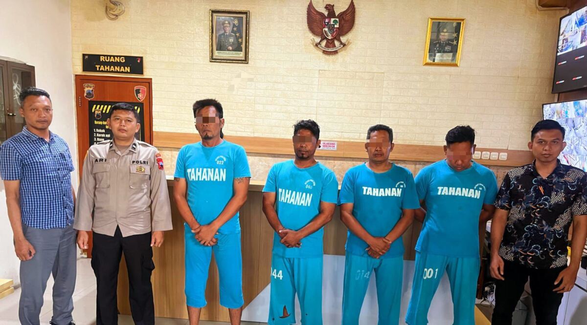 Polisi Ringkus Empat Anggota Ormas GRIB JAYA Perusak Aset PT KAI