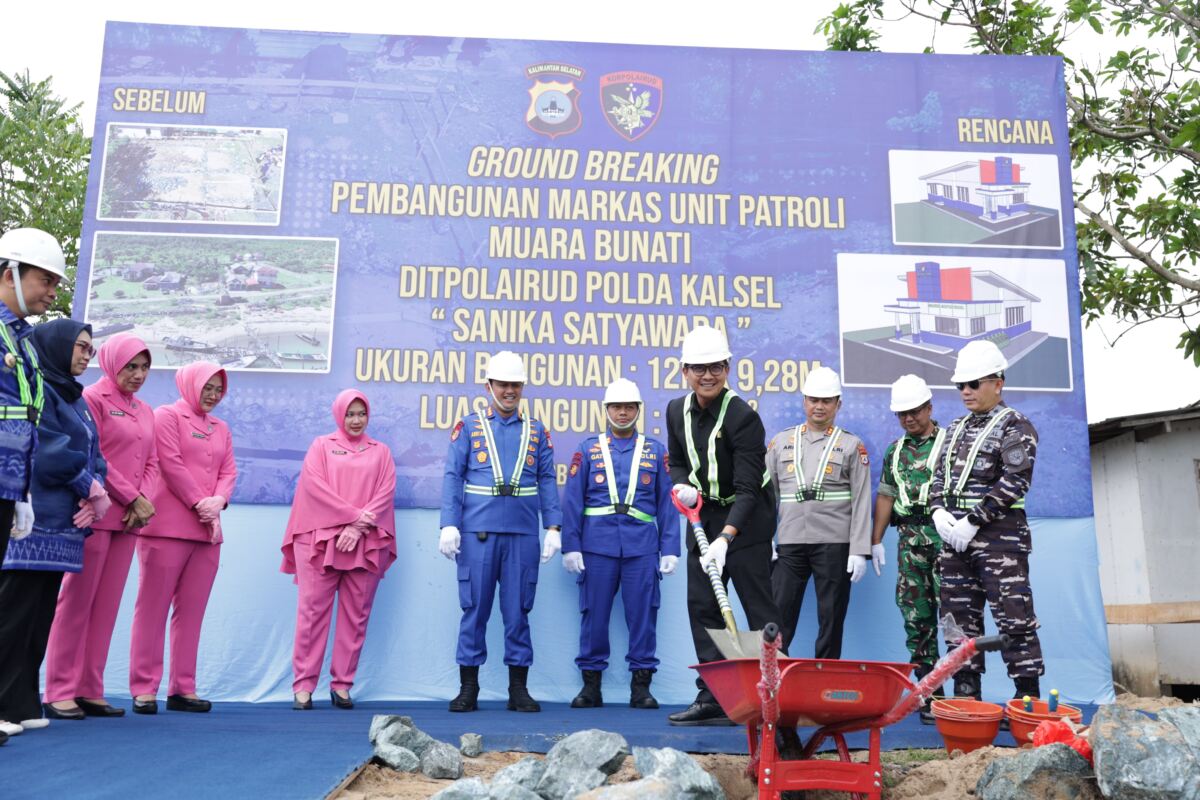 Ketua DPRD Tanbu Hadiri Pembangunan Markas Unit Patroli Muara Bunati Ditpolairud Polda Kalsel