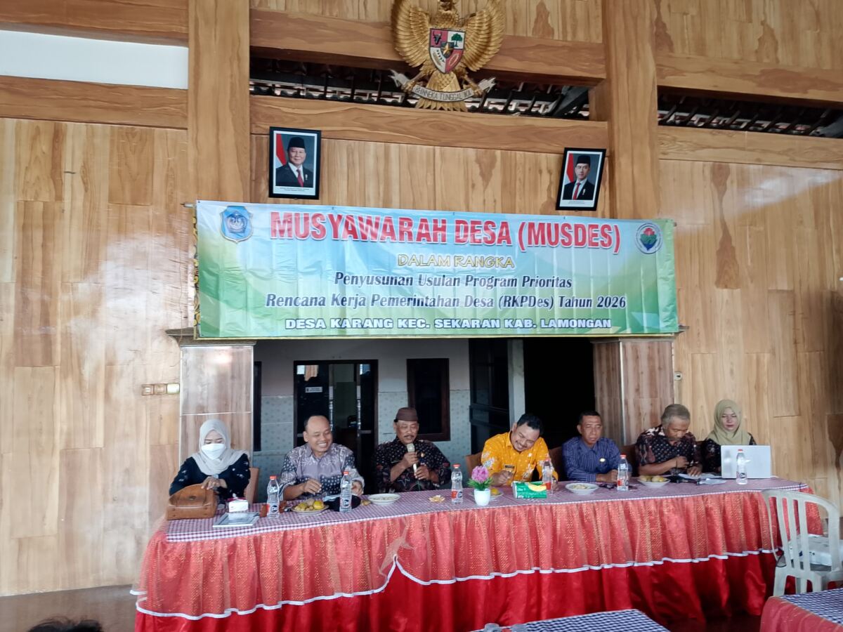 Desa Karang Adakan Musdes Dalam rangka Penyusunan Usulan Program Prioritas