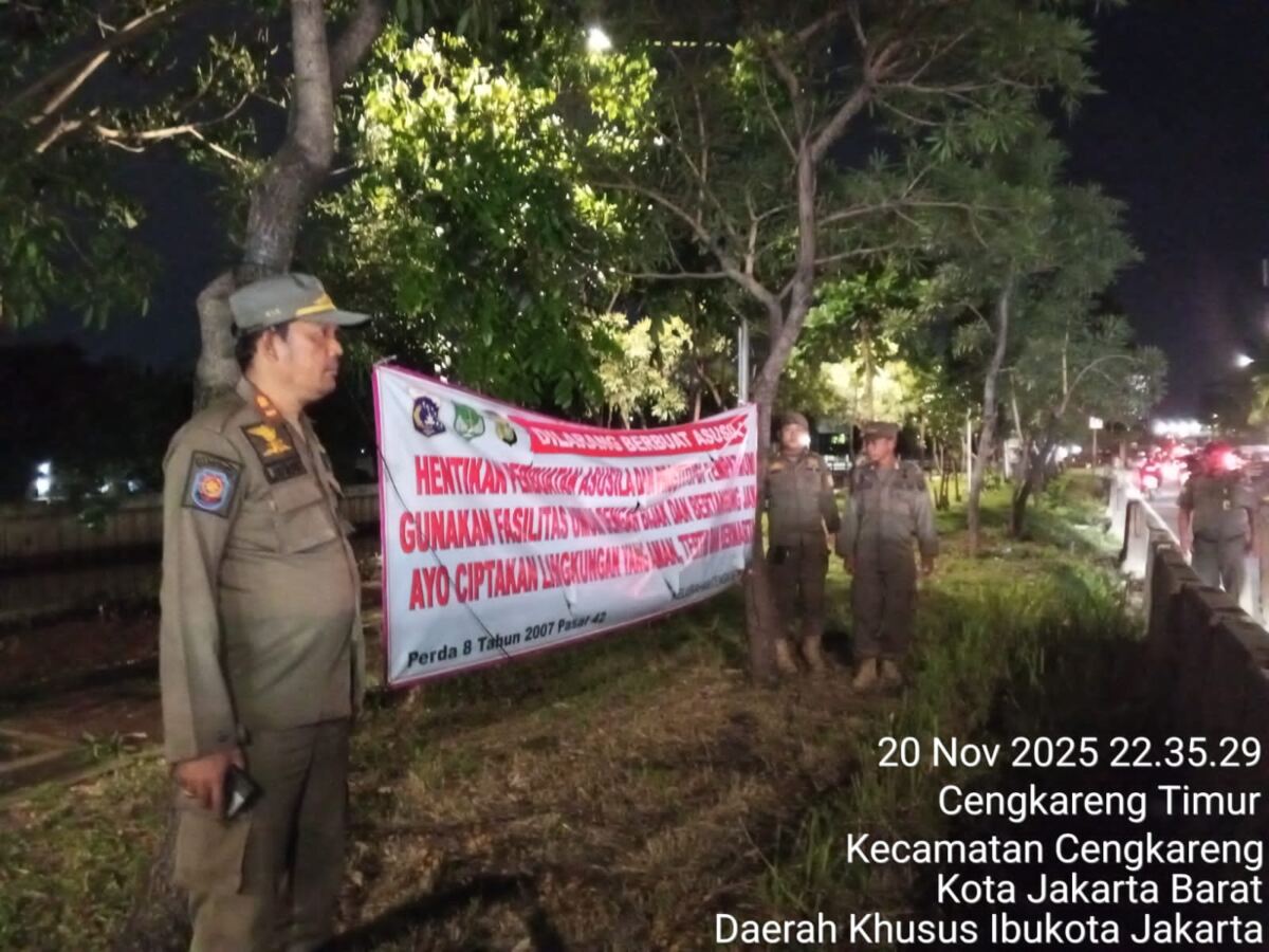 Pol PP Jakarta Barat Sosialisasikan Larangan Prostitusi Di Lahan Fasum Seperti Taman Daan Mogot Cengkareng