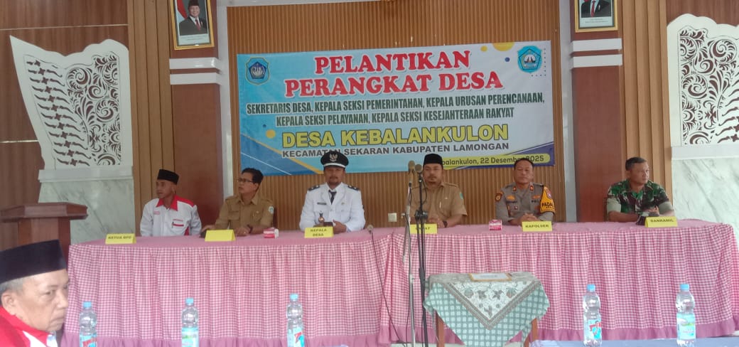 Perkuat Pelayanan Publik, Kepala Desa Kebalan Kulon Lantik Lima Perangkat Desa Baru
