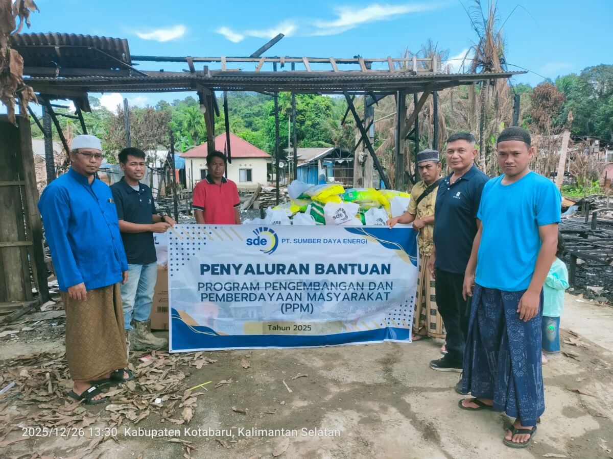 PT SDE Salurkan Bantuan Sosial untuk Korban Kebakaran di Desa Geronggang
