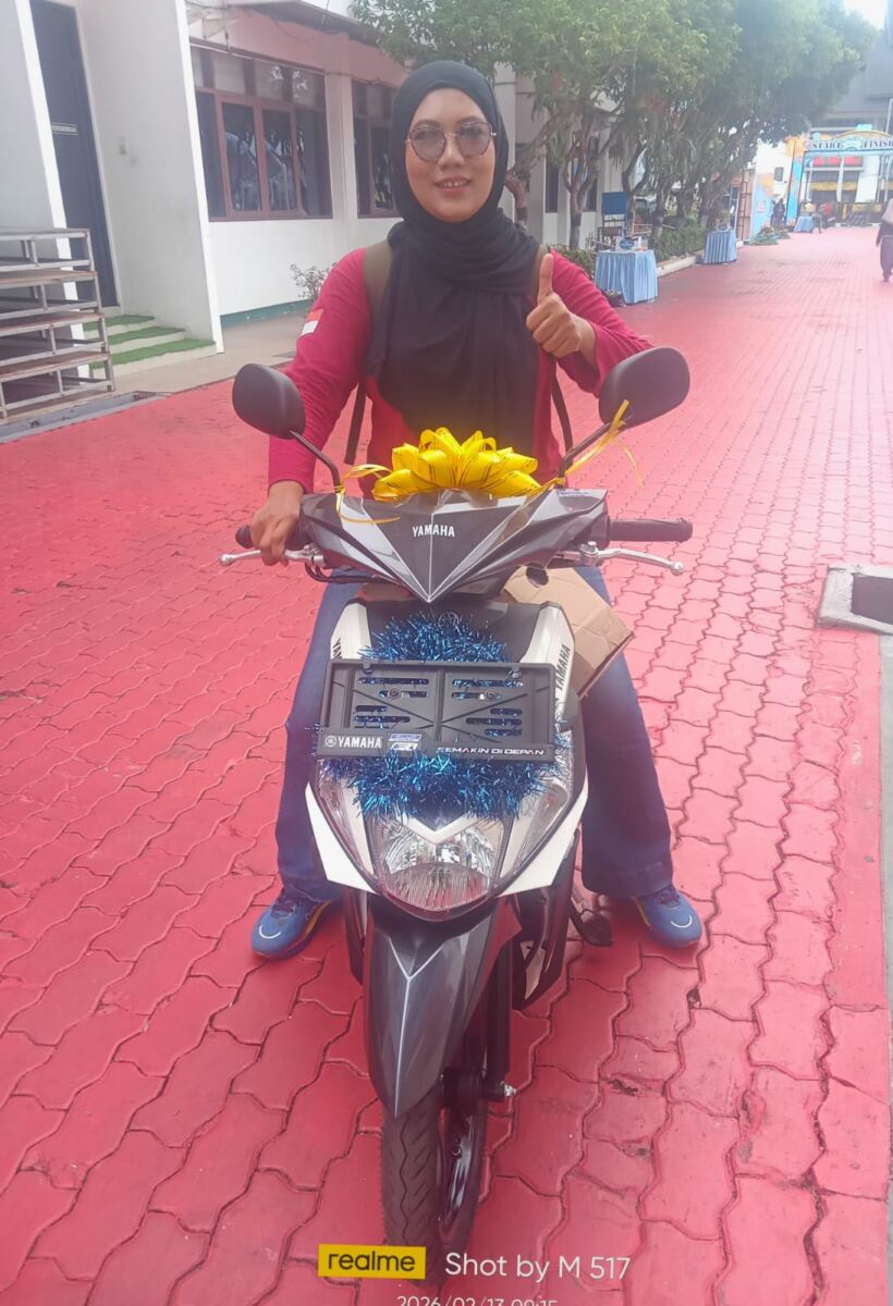Berkah Kupon dari Wali Kota, Wartawati Balikpapan Bawa Pulang Motor di HUT ke-129