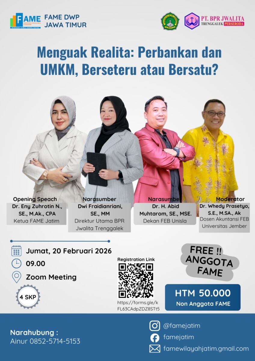 Perbankan vs UMKM: FAME Jawa Timur Dorong Rekonsiliasi Strategis Demi Penguatan Ekonomi Nasional