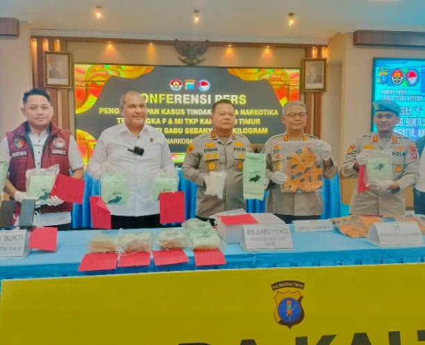 Gagalkan Peredaran 11 Kg Sabu Senilai Rp20 Miliar, Polda Kaltim Selamatkan 55 Ribu Jiwa dari Ancaman Maut