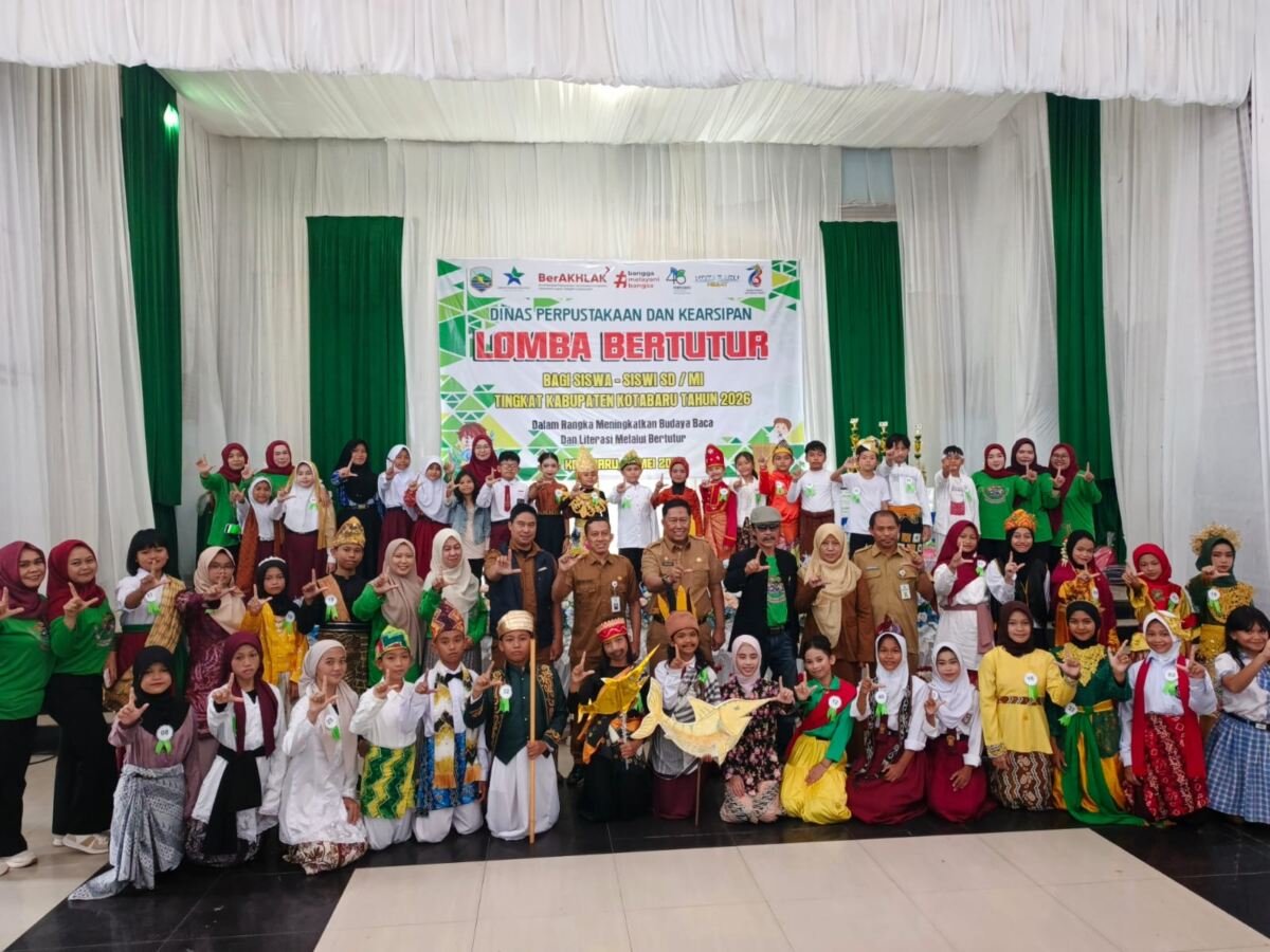 Semarak Hari Jadi Kotabaru ke-76, Dispersip Gelar Lomba Bertutur SD/MI