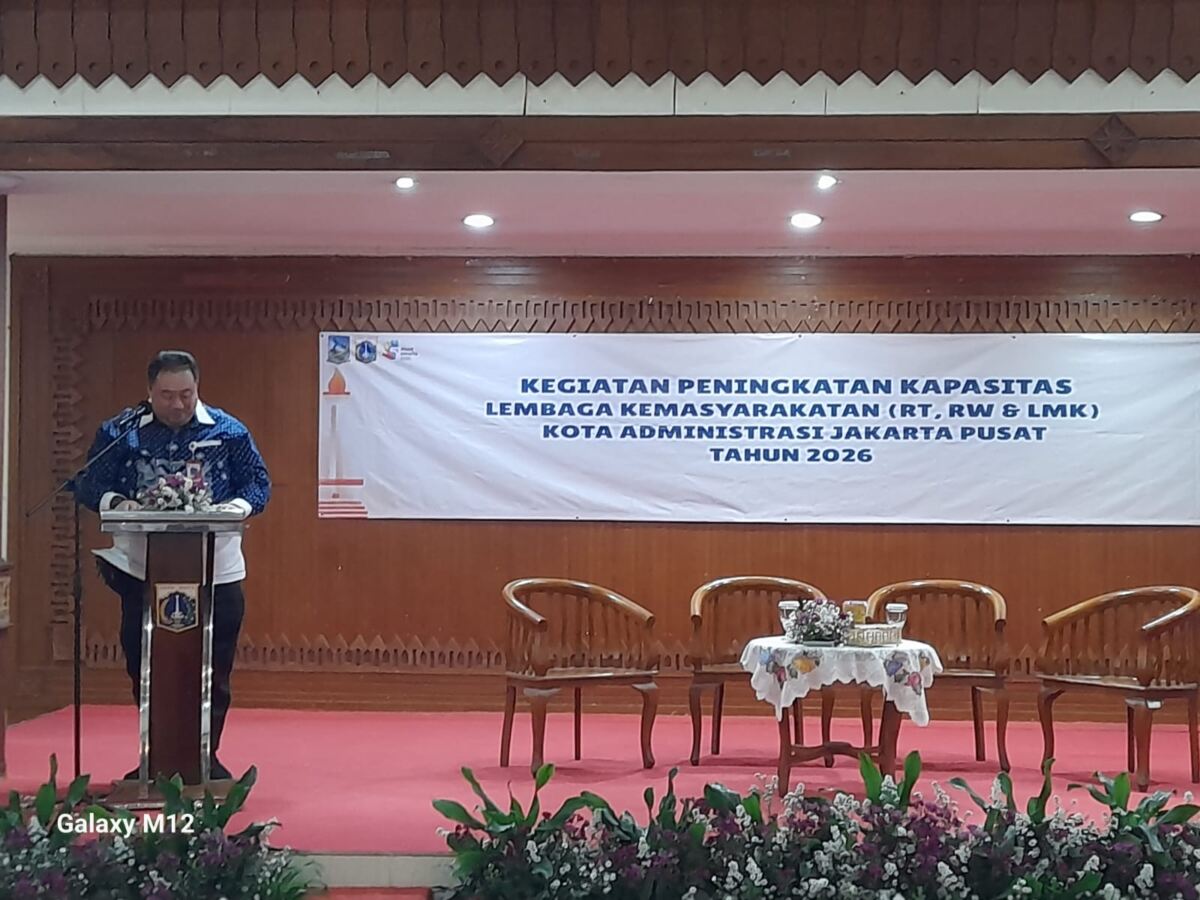 Wakil Walikota Jakarta Pusat,Erick Phahlevi Zakaria Lumbun Buka Peningkatan Kapasitas Lembaga Kemasyarakatan RT, RW,LMK
