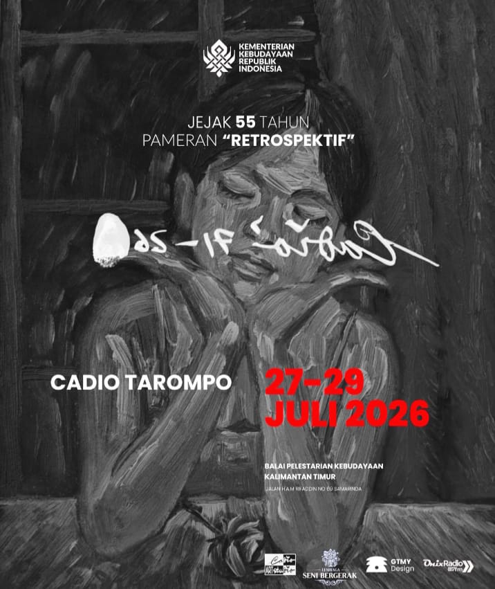 Simfoni Kanvas Setengah Abad: Retrospektif Cadio Tarompo Membingkai Garis Estetis Kalimantan Timur