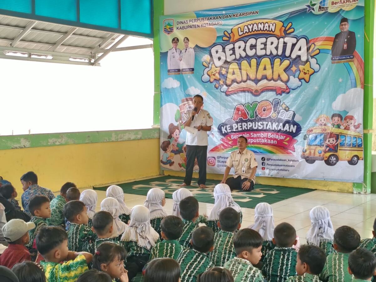 Layanan Bercerita Dispersip Kotabaru Jangkau 131 Anak, Tumbuhkan Minat Baca