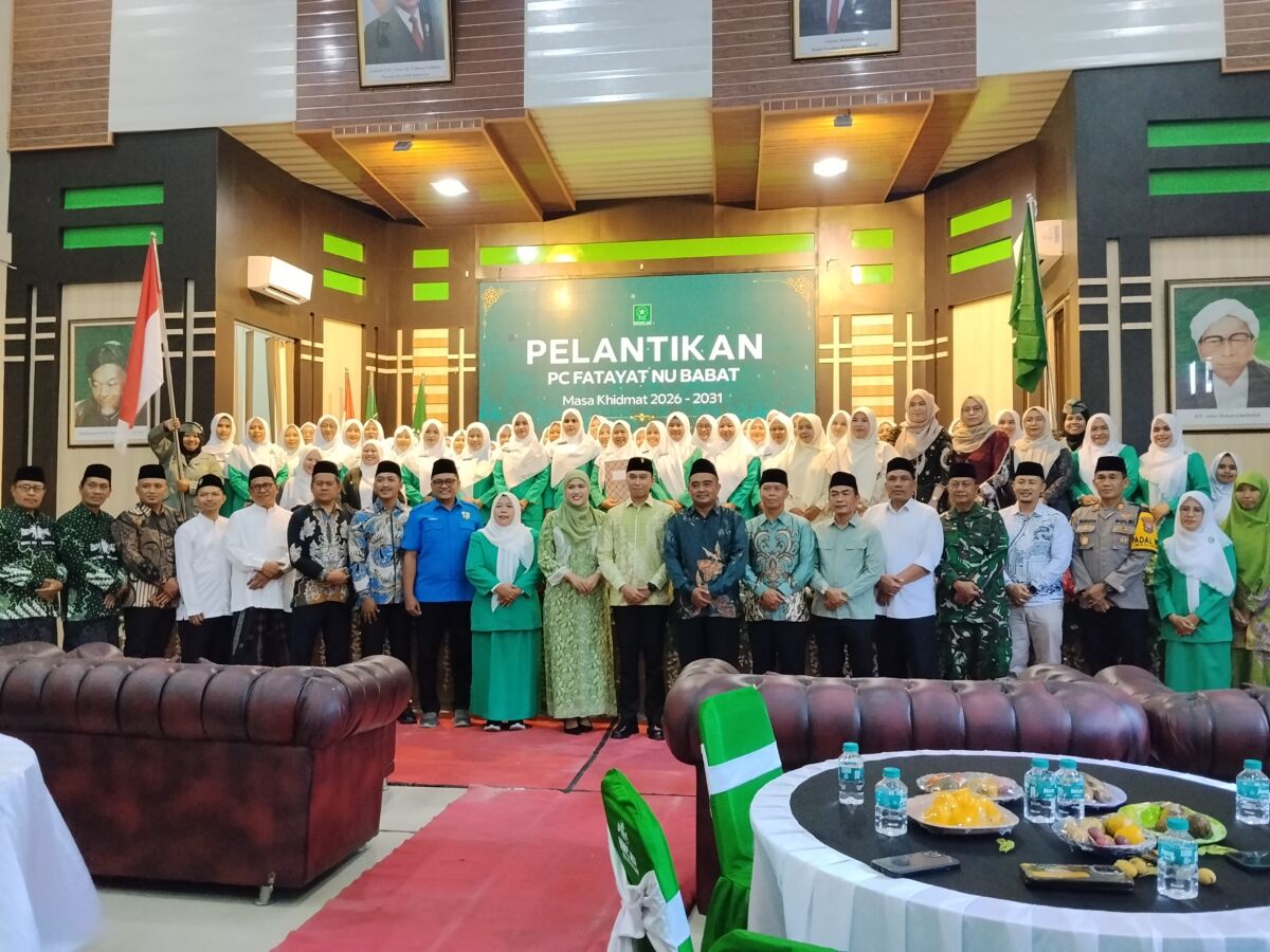 Fatayat NU Babat Resmi Dilantik, Umi Nur Faridah Tekankan Marwah, Amanah, dan Kerja Tuntas