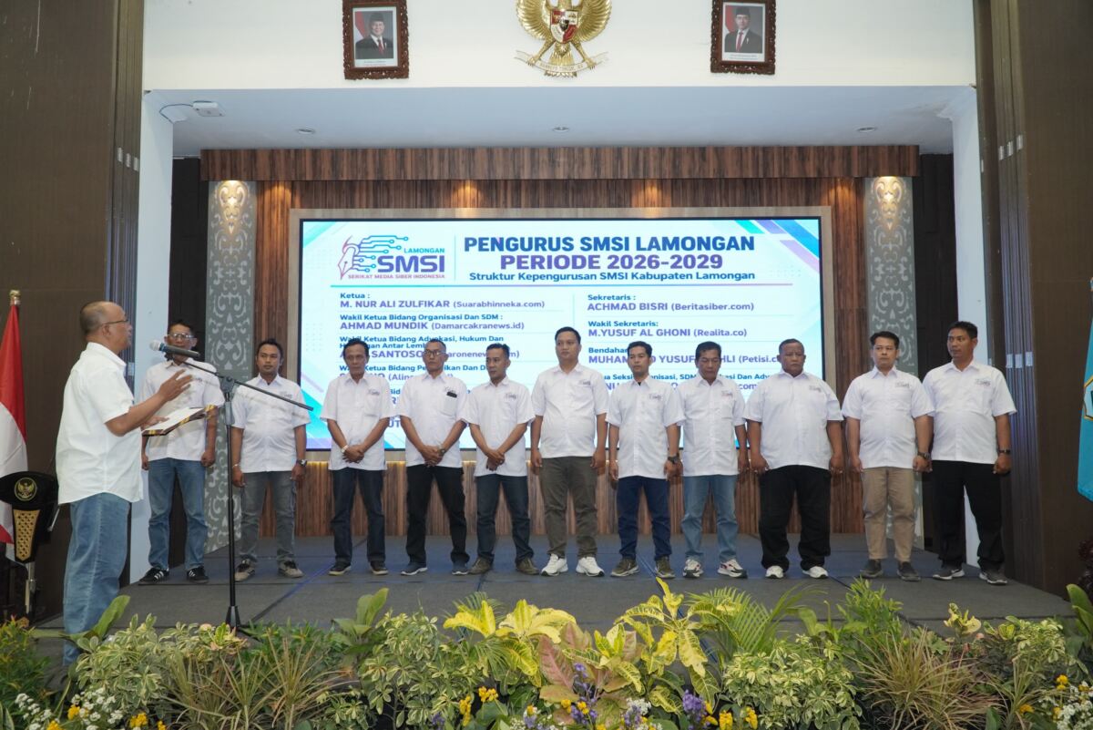 Pengukuhan Pengurus Serikat Media Siber Indonesia (SMSI) Kabupaten Lamongan Periode 2026–2029