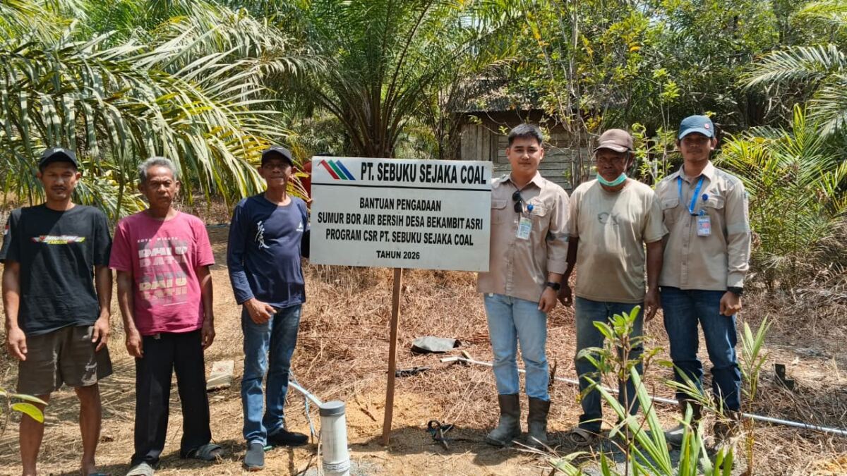 SSC Bantu Sumur Bor, Warga Bekambit Asri Dapat Akses Air Bersih